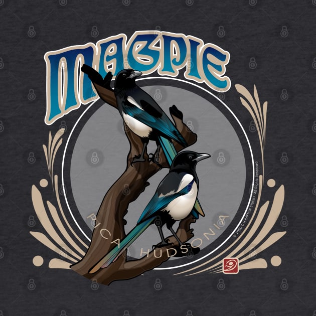 Magpie by Birds by D.H. Kafton Studio